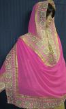Pink Color Georgette Indian Bridal Dupatta Chunni #7955
